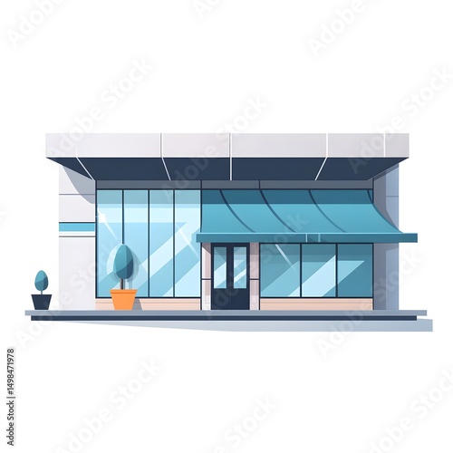 Modern Shopping Center Mall Outlet Store Building with Contemporary Architectural Design