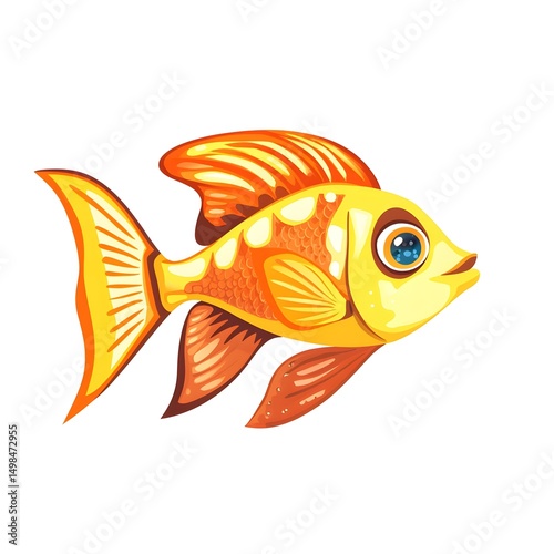 Colorful Exotic Fish with Double Split Tail for Tropical Aquariums and Underwater Displays