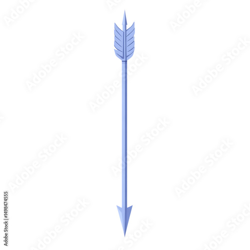 Contemporary Arrow with Minimalist Vector Lines Isolated on Transparent Background