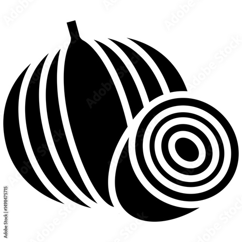 Onion glyph icon