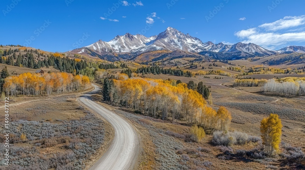 Obraz premium Autumn Mountain Road