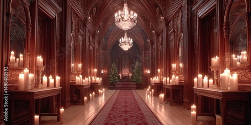 A gothic courtroom lit by candlelight with figures admitting guilt in shadow