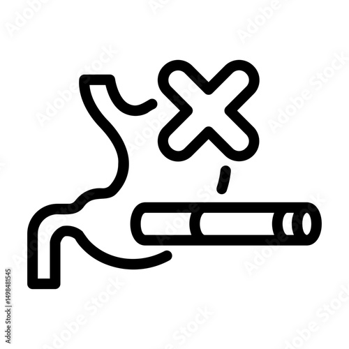 stomach Line Icon