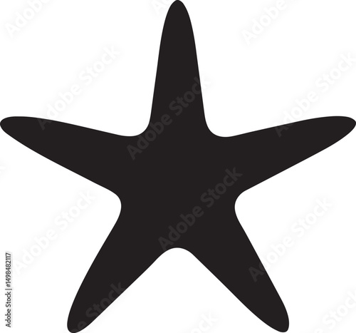 Black Starfish Silhouette