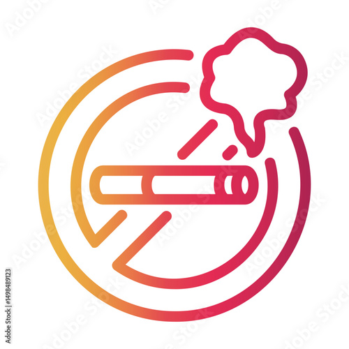 no smoking Line Gradient Icon