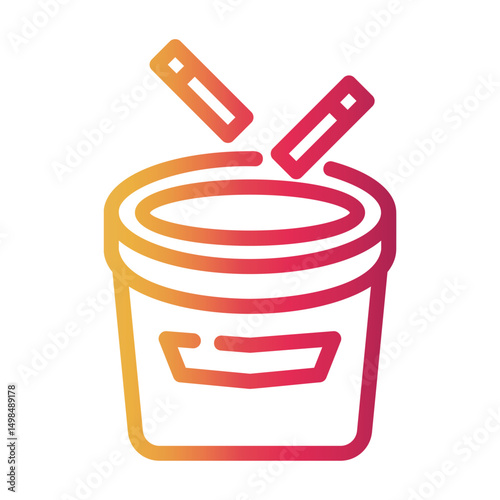 ashtray Line Gradient Icon