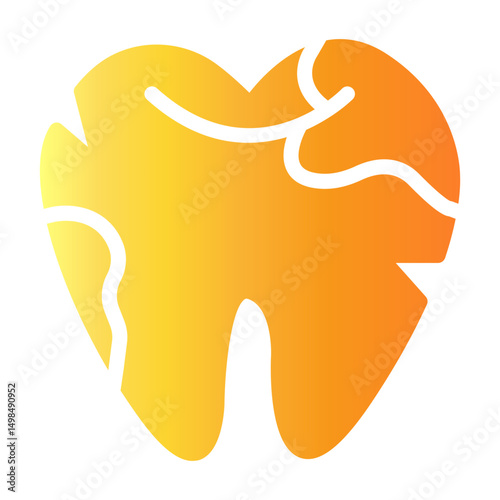 broken tooth Gradient icon