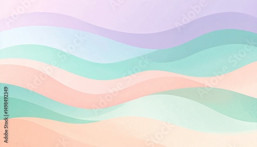 Soft Pastel Waves Creating a Serene Abstract Background In Cool Tones