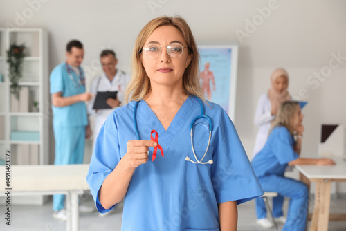 Mature female doctor with r...