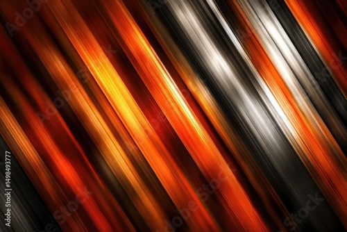 Abstract Light Streaks of Warm, Cool Hues