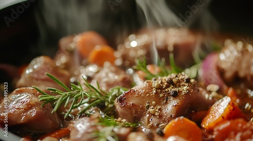 Close up of spices being added a dish during cooking Flavor enhancement aromatic