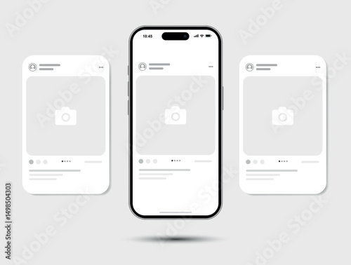 Mockup for social media post with smartphone