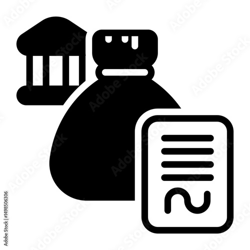 loan icon, glyph icon style