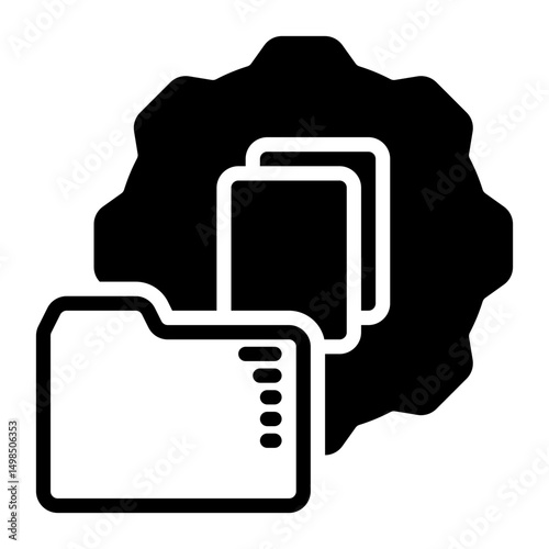 portfolio icon, glyph icon style