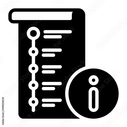 Instruction icon, glyph icon style