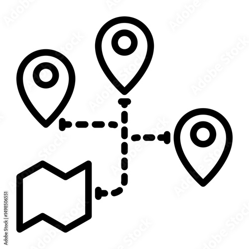 pathway icon, line icon style