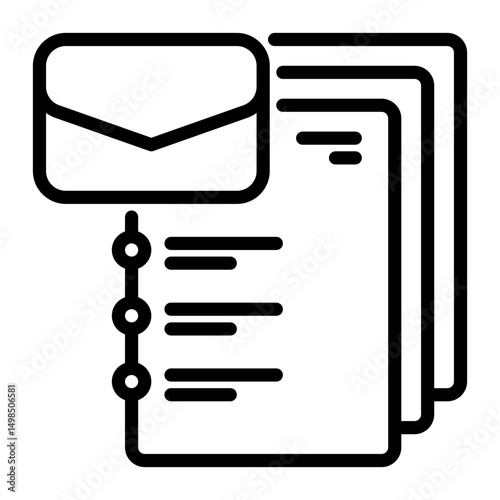 Email icon, line icon style
