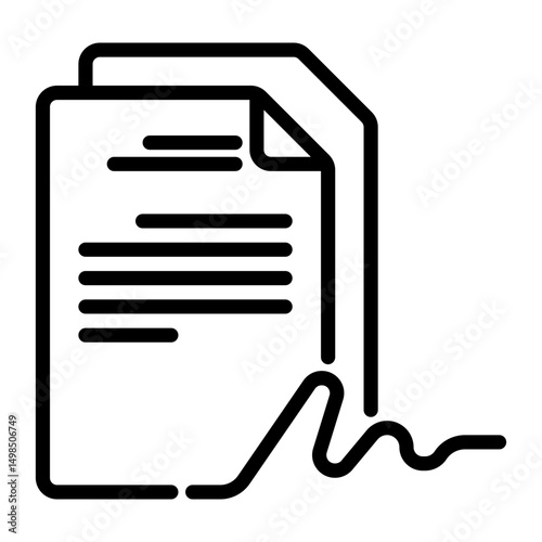 contract icon, line icon style