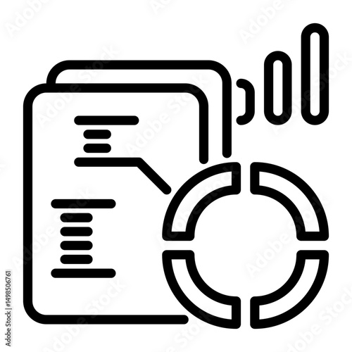 analytic icon, line icon style