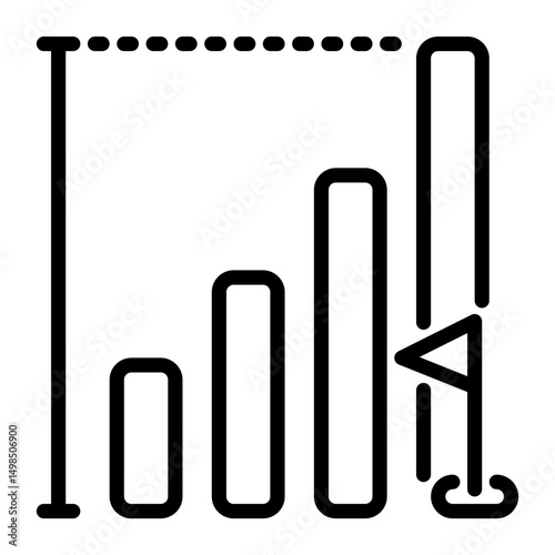 goal icon, line icon style