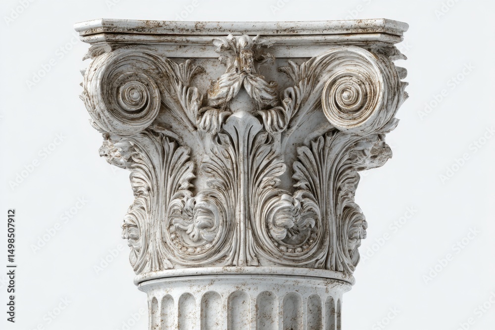 Naklejka premium Ornate Corinthian column architectural detail