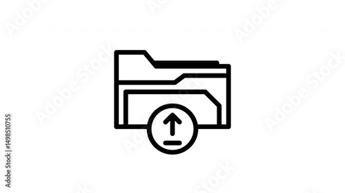 FTP Upload minimalist stroke animation