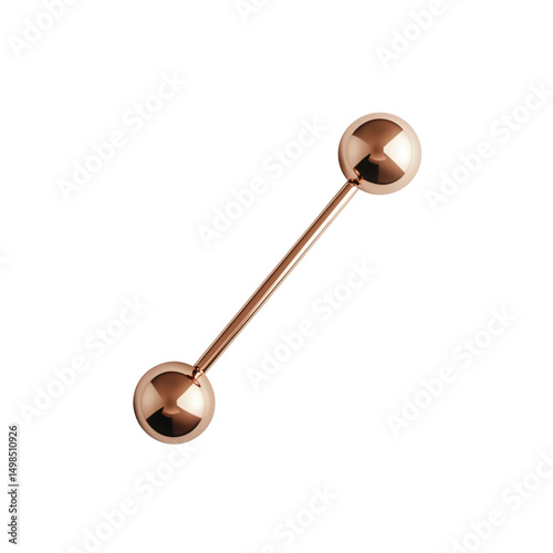 Rose Gold Tongue Barbell Piercing Jewelry