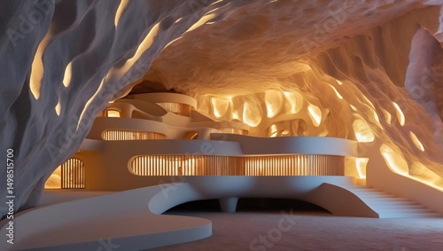 Futuristic Cave Architecture Interior Design