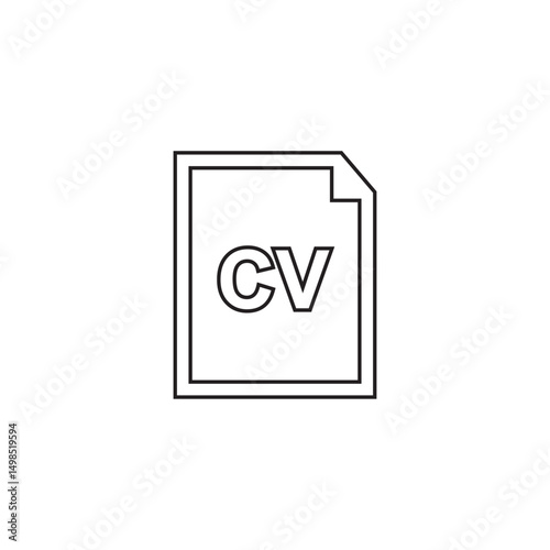 cv icon , database icon vector