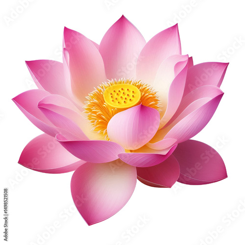 Cutout lotus flower on transparent background