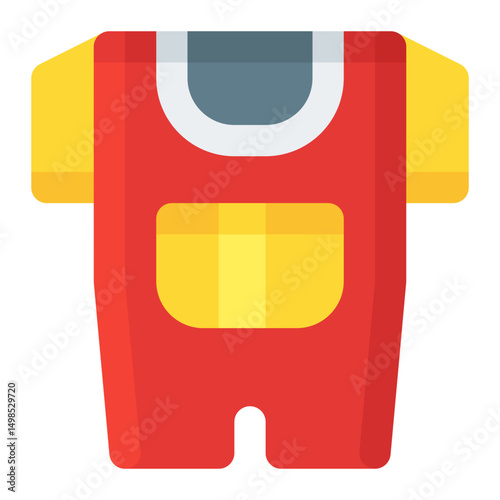 babywear flat colored icon.