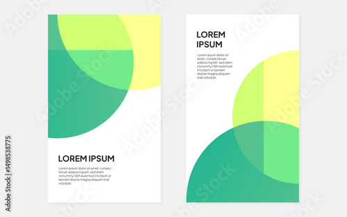 Dark green blend abstract background set. Background for poster or business card. Futuristic, luxury, elegant, exclusive graphics. Modern minimalist