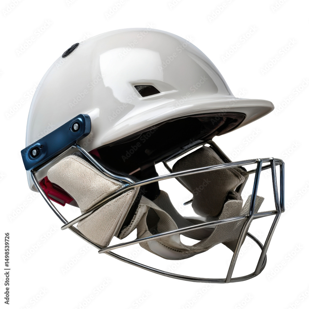 Fototapeta premium Cricket helmet - Safety gear for the pitch