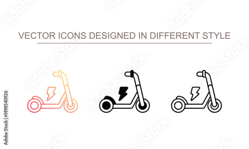Scooter icon design with white background stock illustration