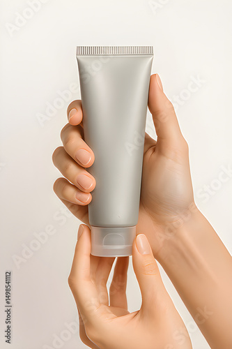 Minimalist Cosmetic Tube Mockup for Skincare or Lotion Packaging