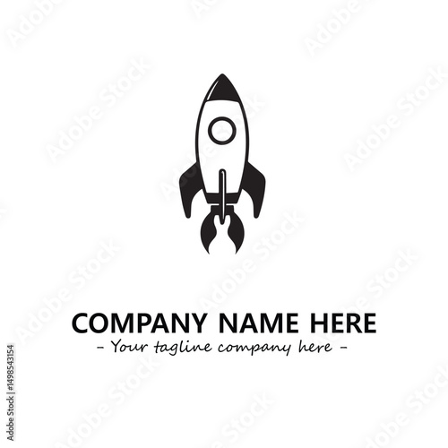 Rocket silhouette logo company design vector illustration