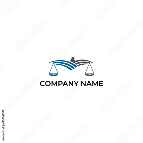Lawyer bird logo vector icon