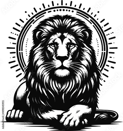 lion vector illustrationwhite background