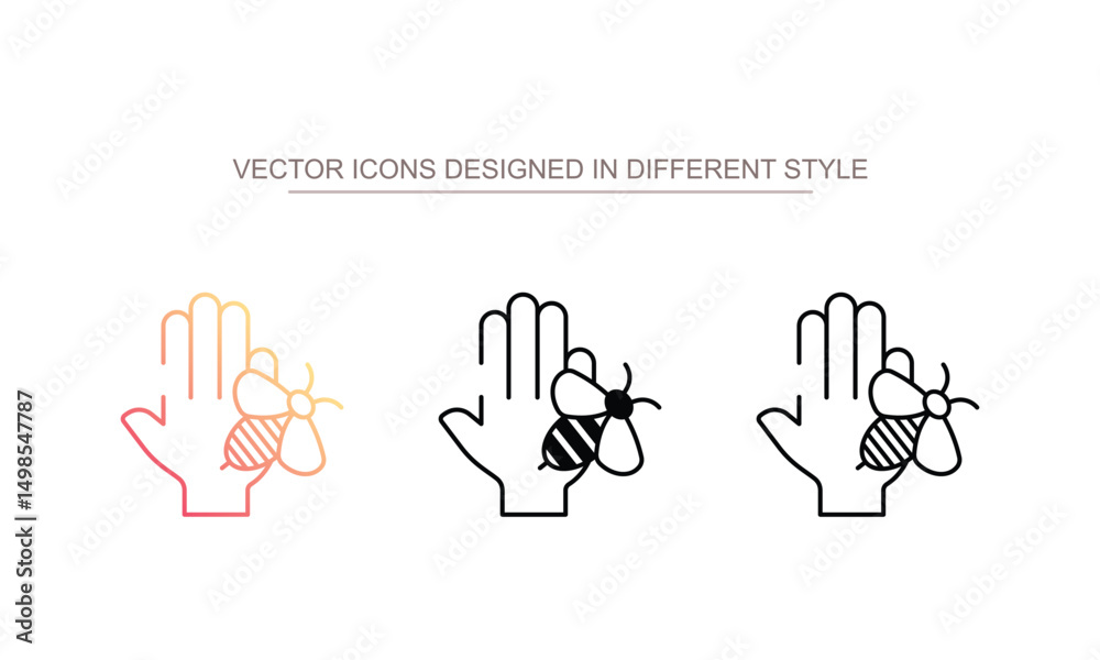 Fototapeta premium Apitherapy icon design with white background stock illustration