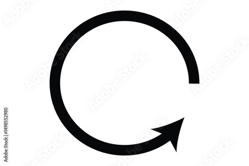 Circle arrow  icon, blue sticker