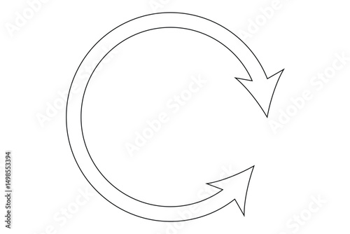 Circle arrow  icon, blue sticker