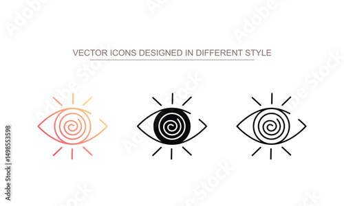 Hypnosis icon design with white background stock illustration