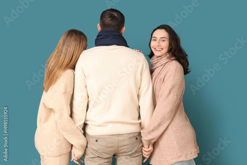 Man and two beautiful women...
