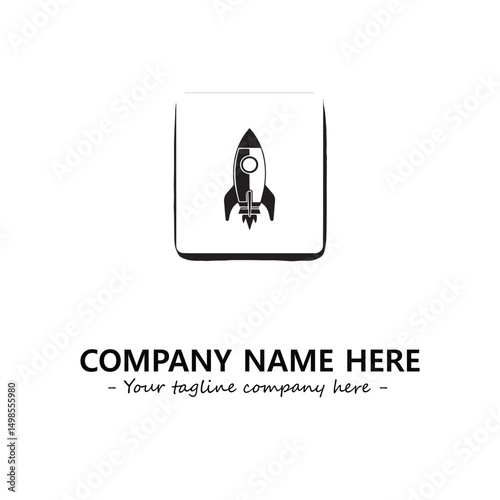 Rocket silhouette logo company design vector illustration