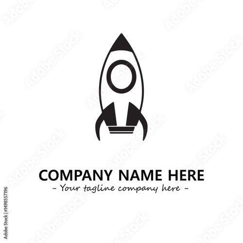 Rocket silhouette logo company design vector illustration