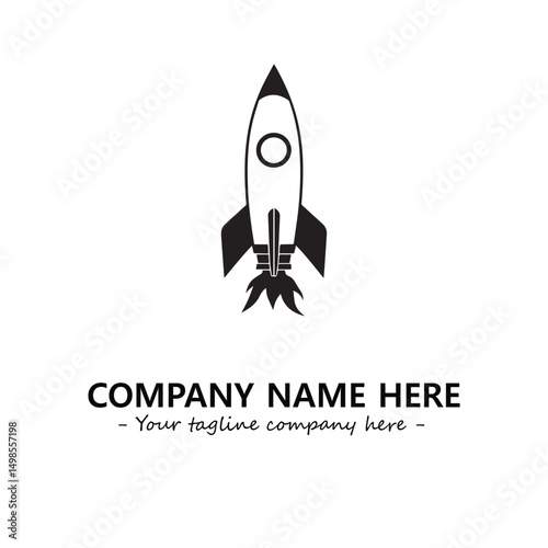 Rocket silhouette logo company design vector illustration
