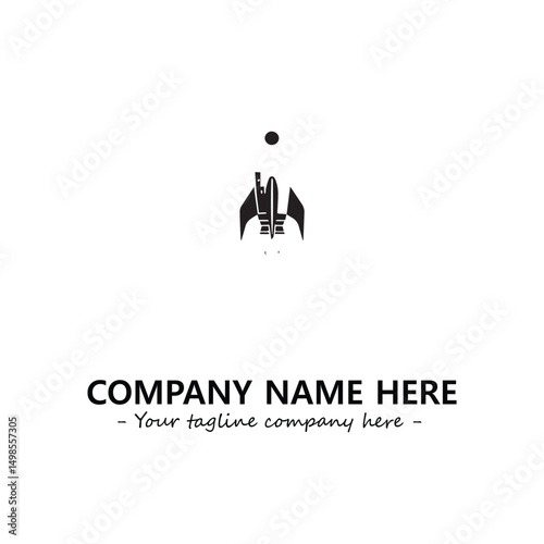 Rocket silhouette logo company design vector illustration