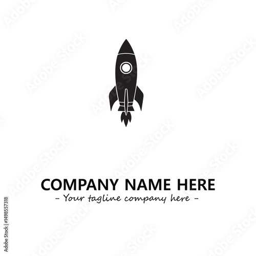 Rocket silhouette logo company design vector illustration