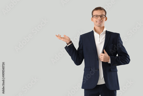 Young businessman in eyegla...