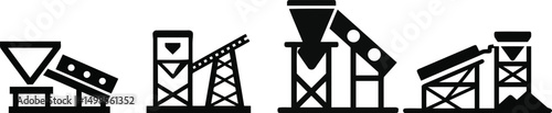 Aggregate Screening Plant Vector Silhouette Transparent Background